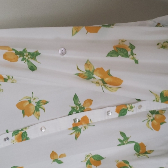 Jane and Delancey Lemon Print Button Down Shirt - Picture 3 of 8